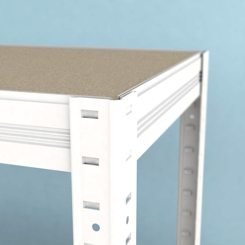 Regál Futur 2100x900x500/7, biela, 350 kg/pol.