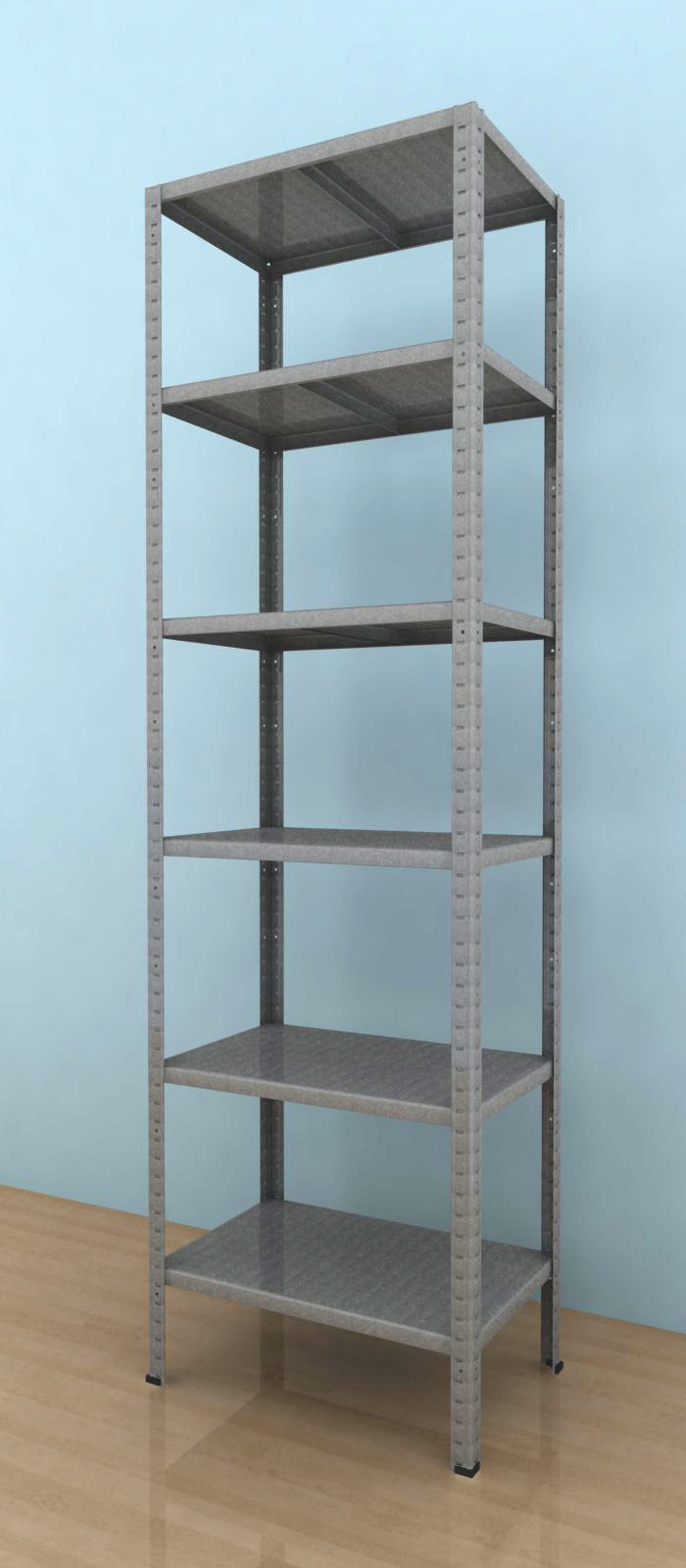 Kovový regál Drumy 2000x600x400/6, 130kg/pol., pozink