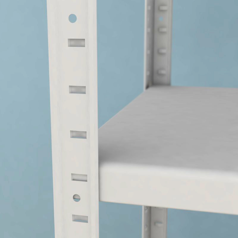 Kovový regál Drumy 1800x800x400/5, 130 kg/pol., biela
