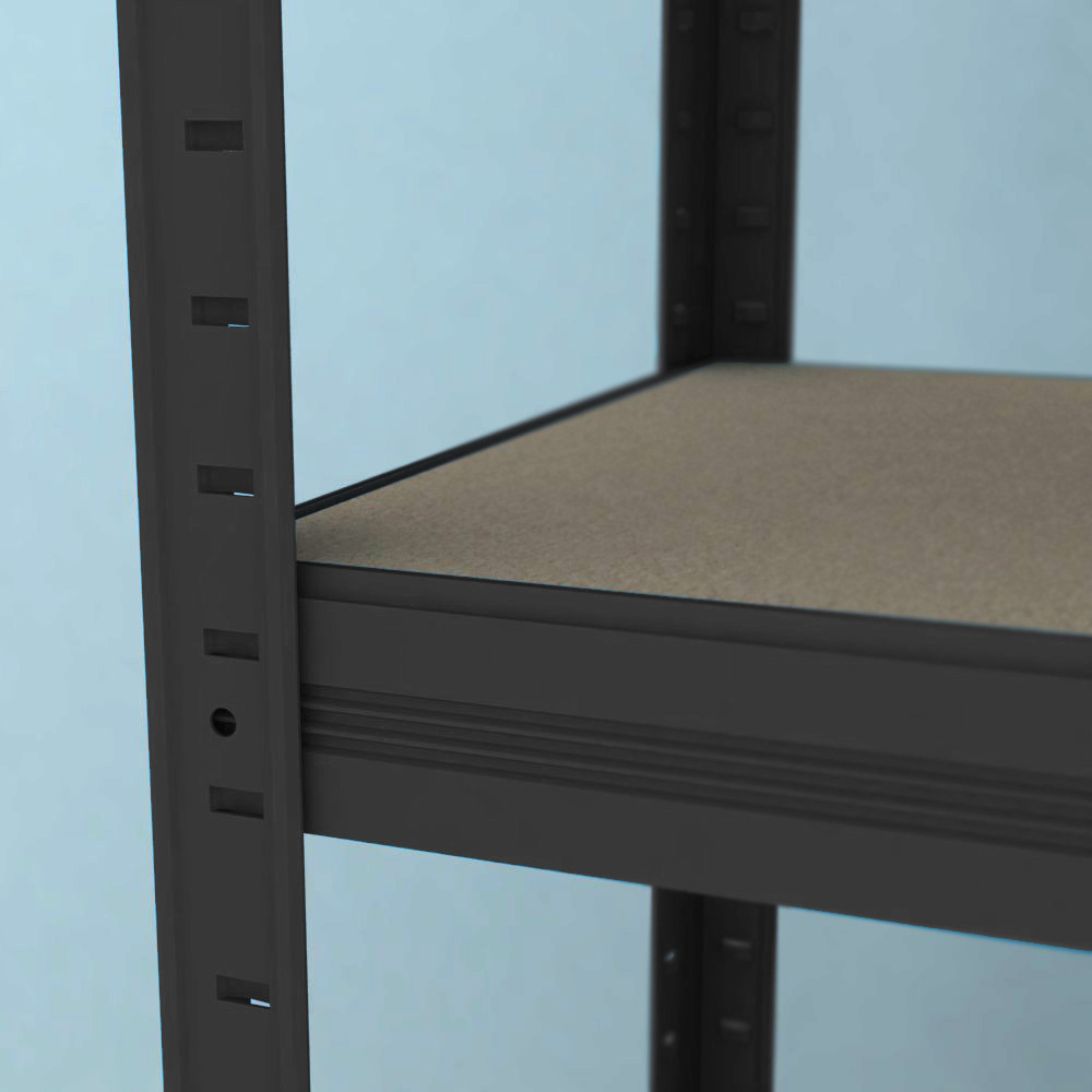 Regál Futur 1800x900x350/5, čierna, 250kg/pol.