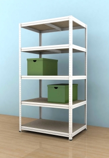 Regál Futur 2100x900x500/6, biela, 350 kg/pol.