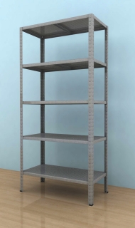 Kovový regál Drumy 1800x1000x400/5, 130 kg/pol., pozink