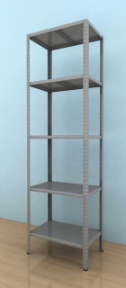 Kovový regál Drumy 2400x1000x400/5, 130 kg/pol., pozink