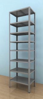 Kovový regál Drumy 2000x600x400/8, 130kg/pol., pozink