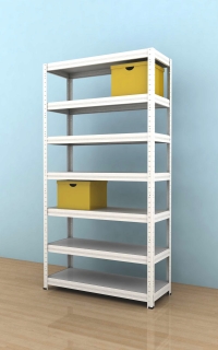 Regál Futur 2100x900x350/7, biela, 250kg/pol.lamino