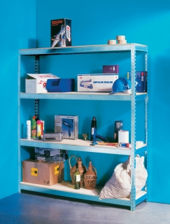 Regál Long 1800x1600x600/4, biela, 480 kg/pol.