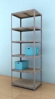 Regál Futur 2400x900x600/6, pozink, 350 kg/pol.