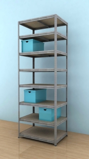 Regál Futur 2400x900x600/8, pozink, 350 kg/pol.