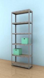 Regál Futur 2400x900x350/6, pozink, 250kg/pol.