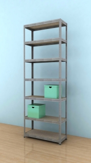 Regál Futur 2400x900x350/7, pozink, 250kg/pol.