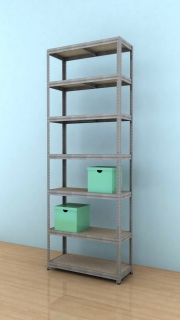 Regál Futur 2400x900x350/7, pozink, 350 kg/pol.