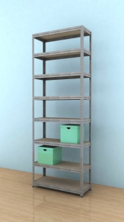 Regál Futur 2400x900x350/8, pozink, 250kg/pol.