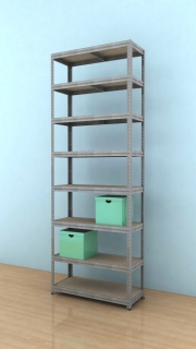 Regál Futur 2400x900x350/8, pozink, 350 kg/pol.