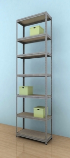 Regál Futur 2700x750x350/7, pozink, 250kg/pol.