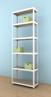 Regál Futur 2700x900x350/6, biela, 250kg/pol.