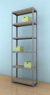 Regál Futur 2700x900x450/6, pozink, 250kg/pol.