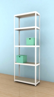 Regál Futur 2400x900x450/5, biela, 250kg/pol.