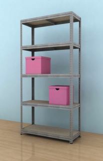 Regál Futur 1800x900x350/5, pozink, 350 kg/pol.