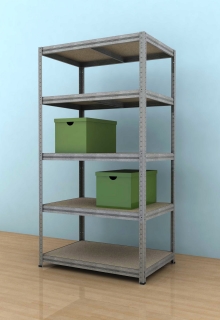 Regál Futur 2100x900x500/5, pozink, 350 kg/pol.