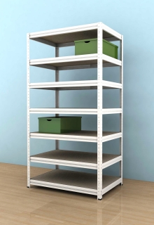Regál Futur 2100x900x500/7, biela, 250kg/pol.
