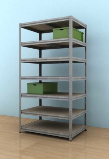 Regál Futur 2100x900x500/7, pozink, 350 kg/pol.