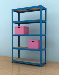 Regál Futur plus 1800x1200x450/5, modrá, 200 kg/pol.