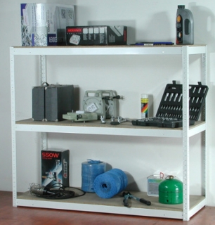 Regál Long 1800x1600x400/5, biela, 480 kg/pol.